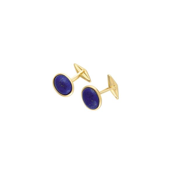LAPIS AND GOLD CUFFLINKS