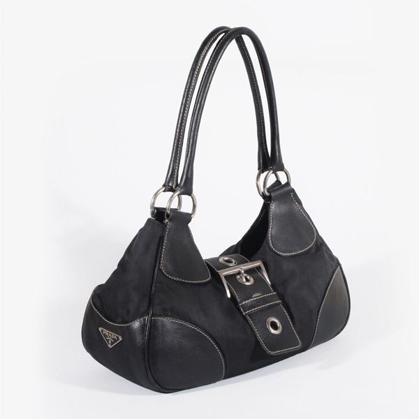 LEATHER AND FABRIC BAG, Prada  - Auction Jewelery, Watches and Objects of Art - Casa d'Aste International Art Sale