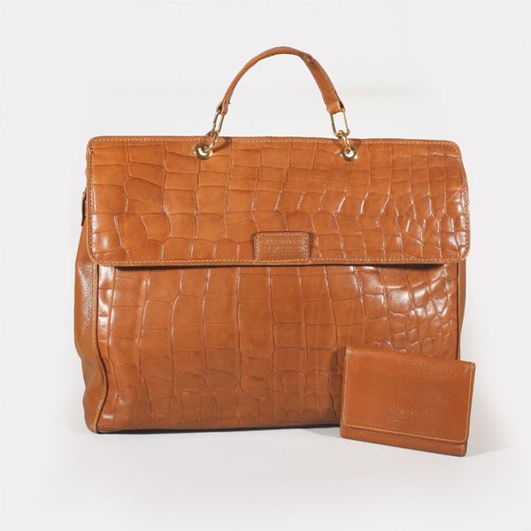 LEATHER BAG AND WALLET, Gianfranco Ferrè  - Auction Jewelery, Watches and Objects of Art - Casa d'Aste International Art Sale