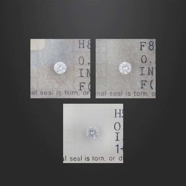 THREE ROUND CUT DIAMONDS