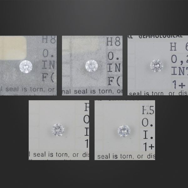 FIVE ROUND CUT DIAMONDS