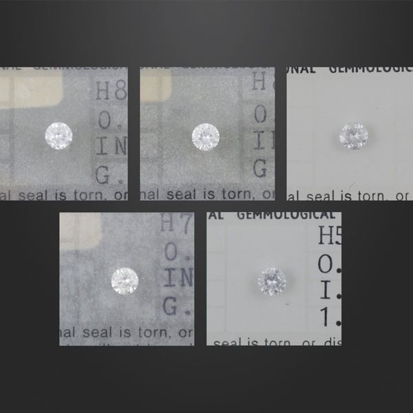 FIVE ROUND CUT DIAMONDS