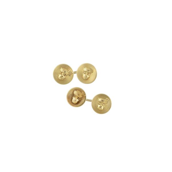 GOLD CUFFLINKS  - Auction Important Jewelry - Casa d'Aste International Art Sale