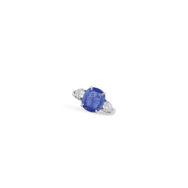 *SAPPHIRE, DIAMOND AND GOLD RING  - Auction Important Jewelry - Casa d'Aste International Art Sale