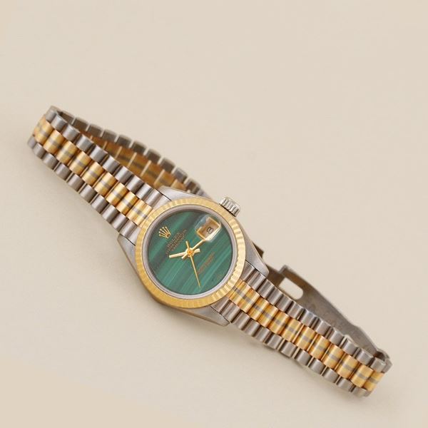 Rolex : “Tridor” “Malachite” Lady Ref 69179B  - Auction Vintage and Modern Watches - Casa d'Aste International Art Sale
