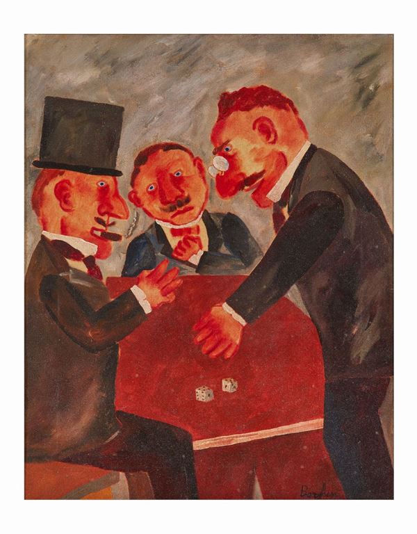 Giocatori di dadi  - Asta Dipinti di Arte Moderna, Contemporanea e XIX Secolo - Casa d'Aste International Art Sale