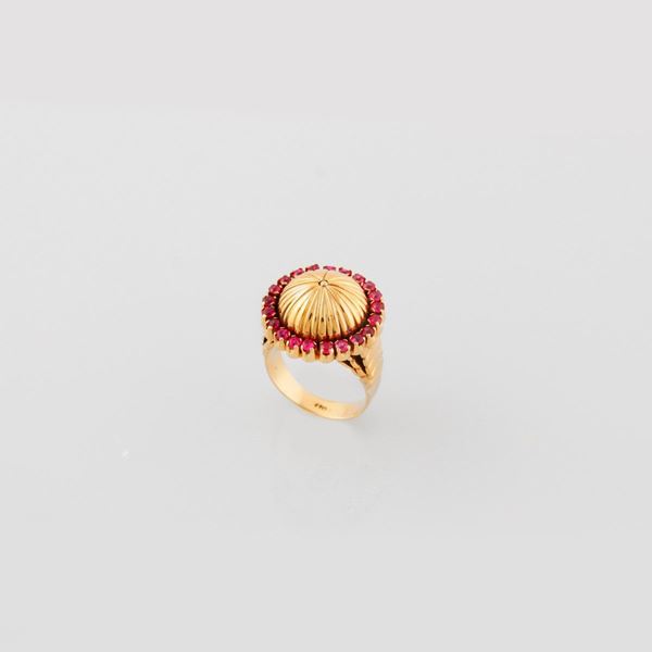 RUBY AND GOLD RING