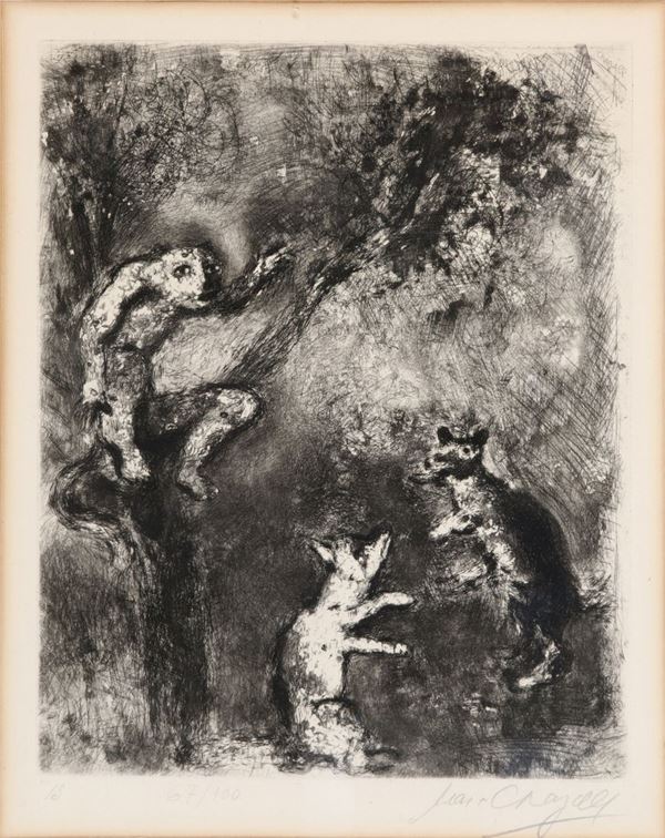 Le Loup plaidant centre le Renard par-devant le Signe  (1927-1930)  - Asta Dipinti di Arte Moderna, Contemporanea e XIX Secolo - Casa d'Aste International Art Sale