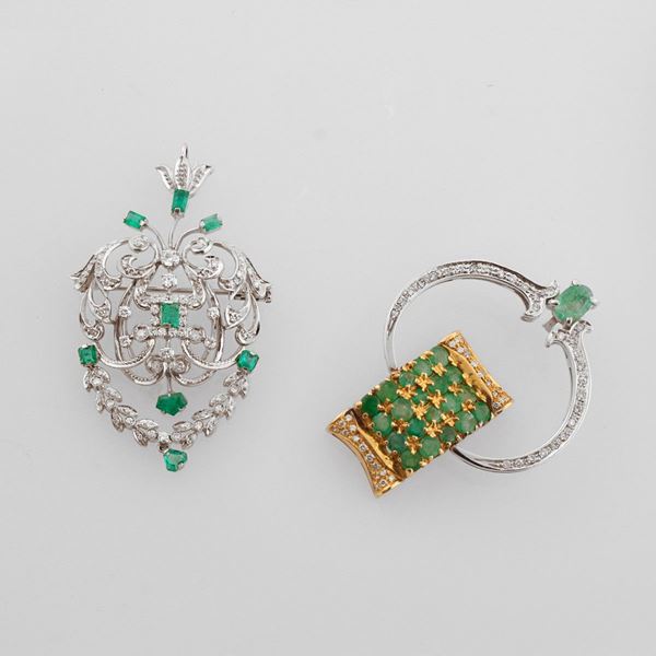 DIAMOND, EMERALD AND GOLD LOT  - Auction Jewelery, Watches and Silver - Casa d'Aste International Art Sale