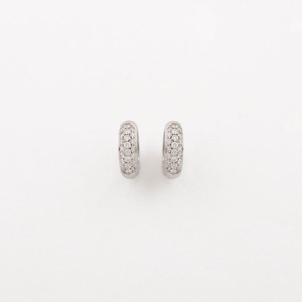 PAIR OF DIAMOND AND GOLD EARRINGS  - Auction Jewelery, Watches and Silver - Casa d'Aste International Art Sale