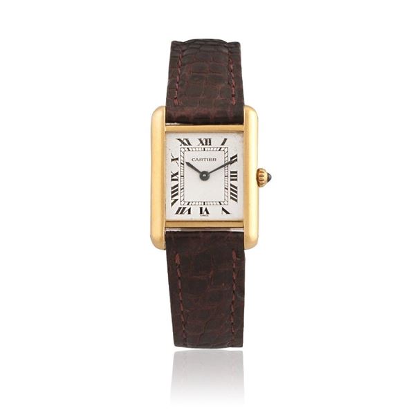 Cartier : Cartier “Tank”  - Asta OROLOGI VINTAGE E MODERNI - Casa d'Aste International Art Sale