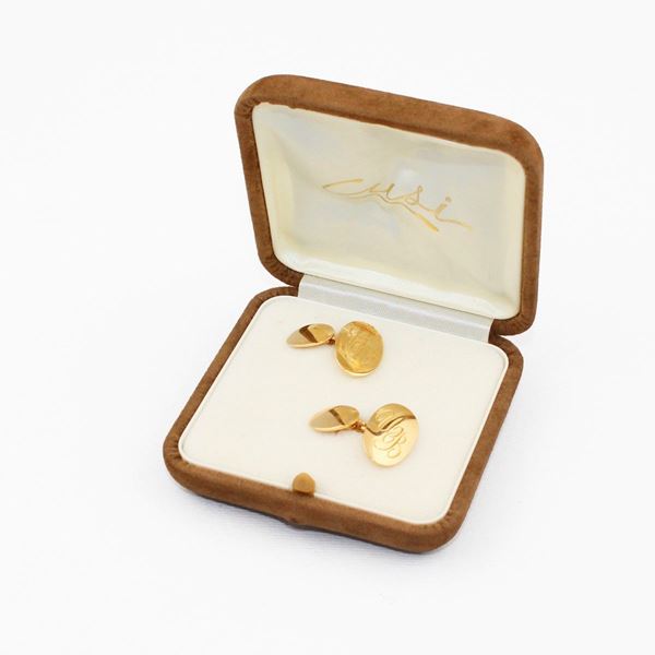 Cusi : GOLD CUFFLINKS  - Auction Jewelery, Watches and Silver - Casa d'Aste International Art Sale