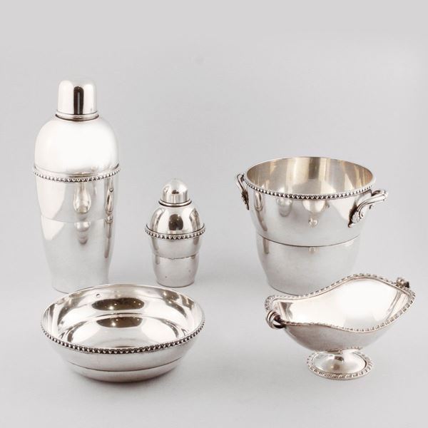SILVER COCKTAIL SET  - Auction Jewelery, Watches and Silver - Casa d'Aste International Art Sale