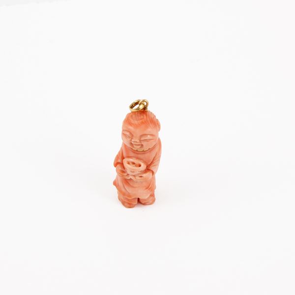 CORAL AND GOLD PENDANT  - Auction Jewelery, Watches and Silver - Casa d'Aste International Art Sale