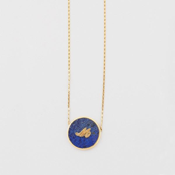 GOLD AND LAPIS NECKLACE