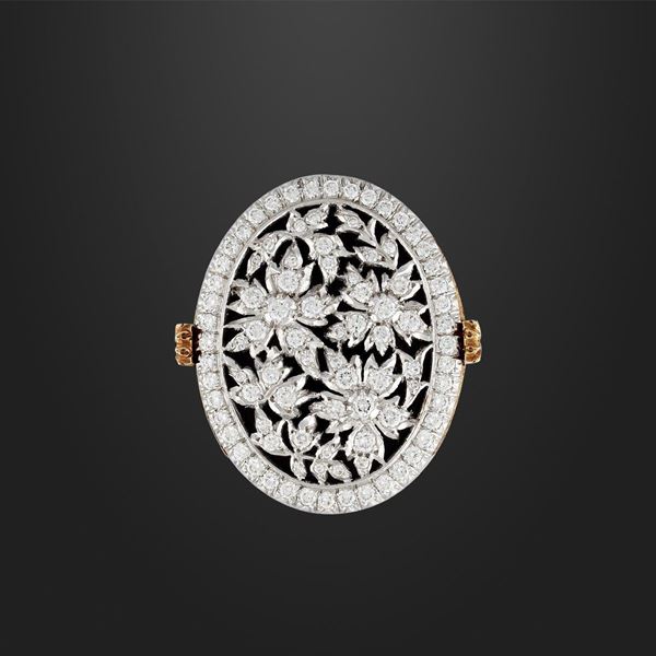 Tagliabue - DIAMOND AND GOLD BROOCH