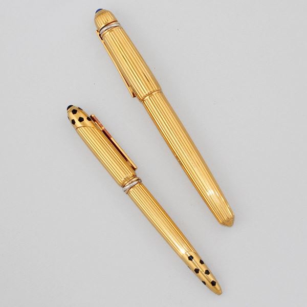 TWO GOLD PENS  - Auction Jewelery, Watches and Silver - Casa d'Aste International Art Sale