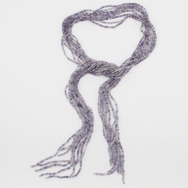 EIGHT LONG STRANDS OF LABRADORITE  - Auction Timed Auction Jewelery , Watches and Silver - Casa d'Aste International Art Sale