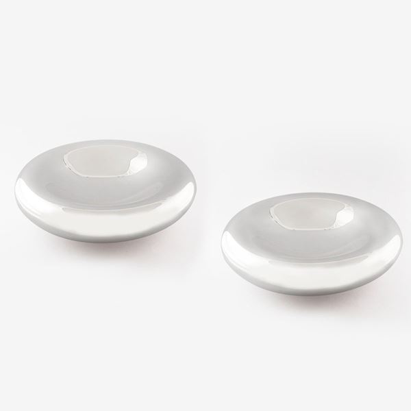 PAIR OF SILVER CENTERPIECE