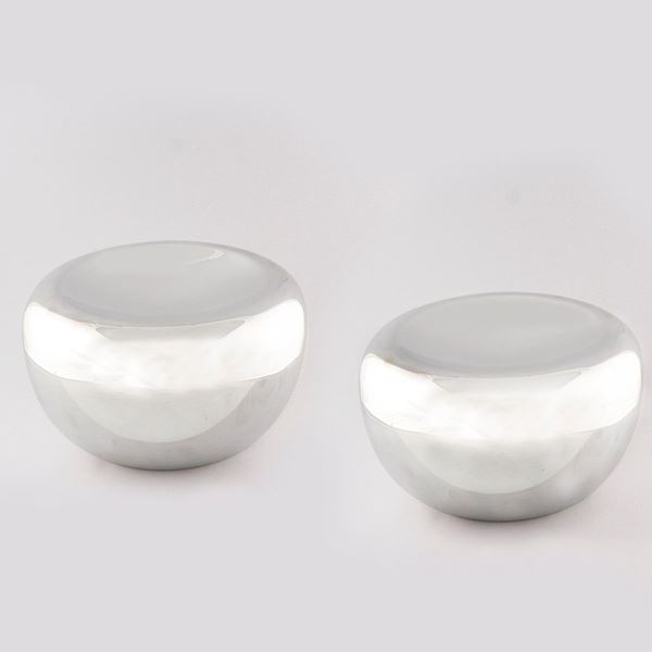 PAIR OF SILVER CENTERPIECE