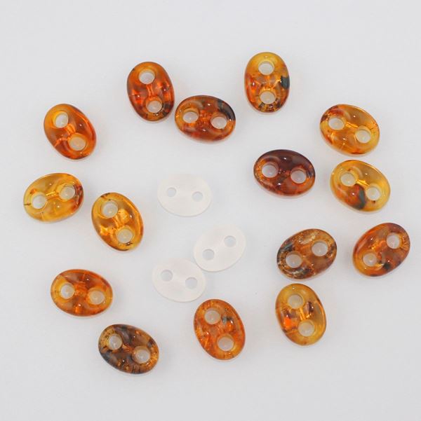 *FIFTEEN COPAL AND THREE ROCK CRYSTAL ELEMENTS  - Auction Jewelery, Watches and Silver - Casa d'Aste International Art Sale