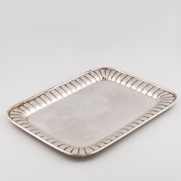 TWO SILVER TRAYS