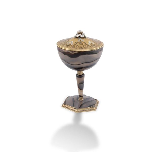 AGATE CHALICE WITH COVER