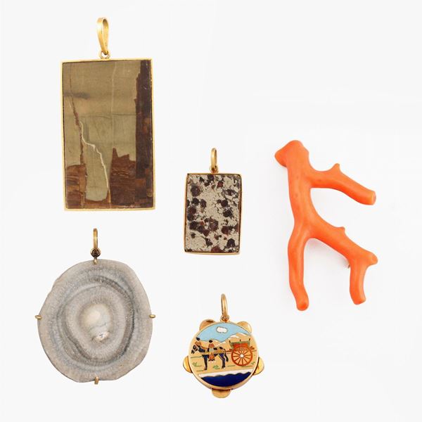 CORAL, SILVER AND GOLD LOT
