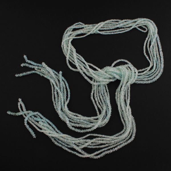 *SEVEN AQUAMARINE WIRES  - Auction Timed Auction Jewelery , Watches and Silver - Casa d'Aste International Art Sale