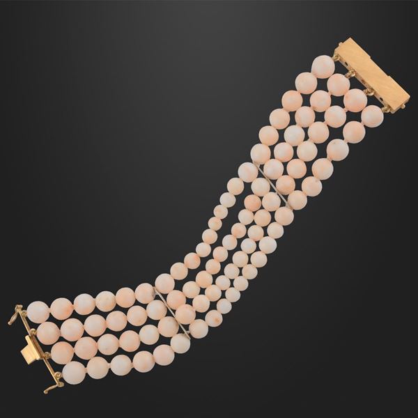 CORAL AND GOLD BRACELET