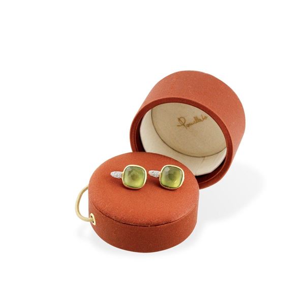 Pomellato - PAIR OF PERIDOT, DIAMOND AND GOLD EARRINGS