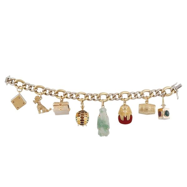 GEM SET AND GOLD BRACELET
