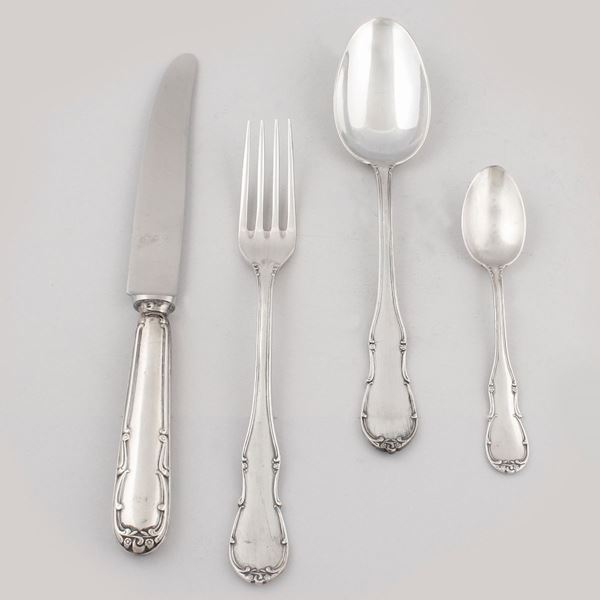 800 SILVER CUTLERY SERVICE  - Auction JEWELERY, WATCHES AND SILVER - Casa d'Aste International Art Sale