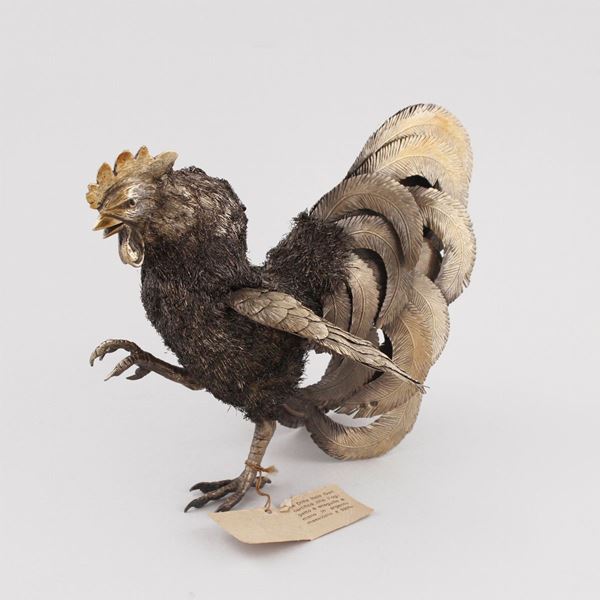 925 SILVER ROOSTER  - Auction JEWELERY, WATCHES AND SILVER - Casa d'Aste International Art Sale