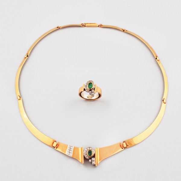 EMERALD, DIAMOND AND GOLD PARURE