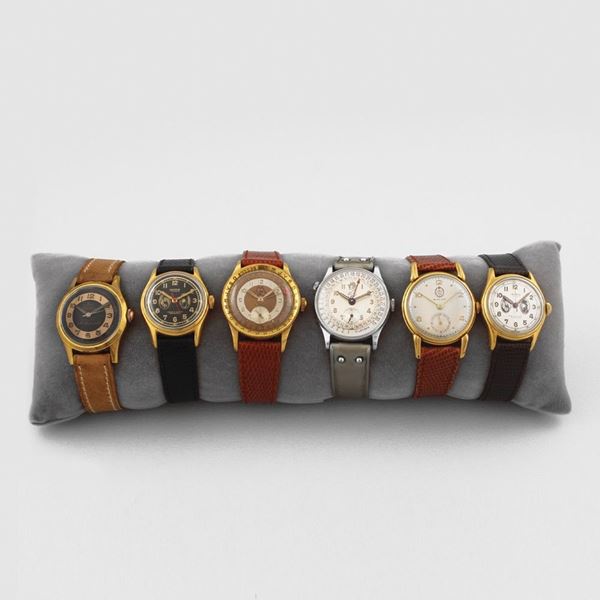 Gruppo di 6 orologi con quadrante Arabo personalizzato  - Asta OROLOGI VINTAGE E MODERNI - Casa d'Aste International Art Sale