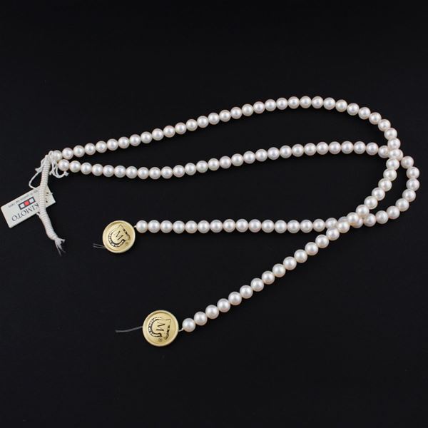 TWO CULTURED PEARL WIRES