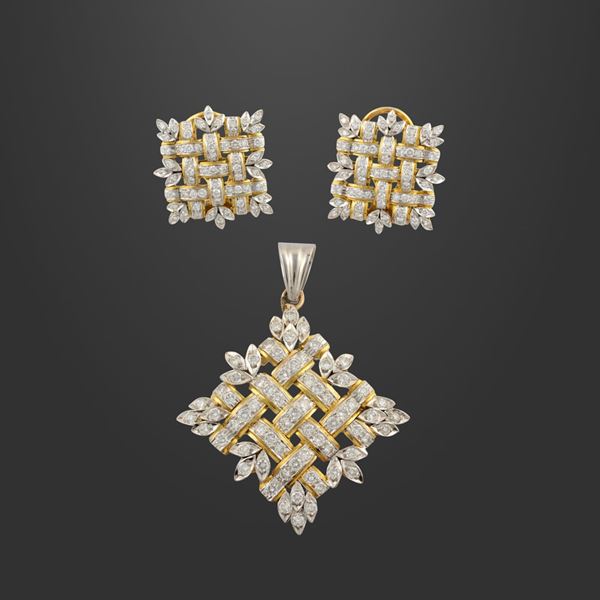 DIAMOND AND GOLD PARURE  - Auction JEWELERY, WATCHES AND SILVER - Casa d'Aste International Art Sale