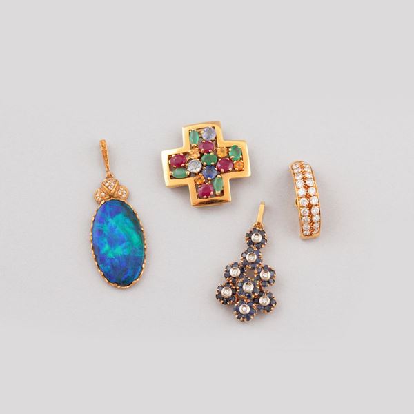 OPAL, DIAMOND, SAPPHIRE AND GOLD LOT