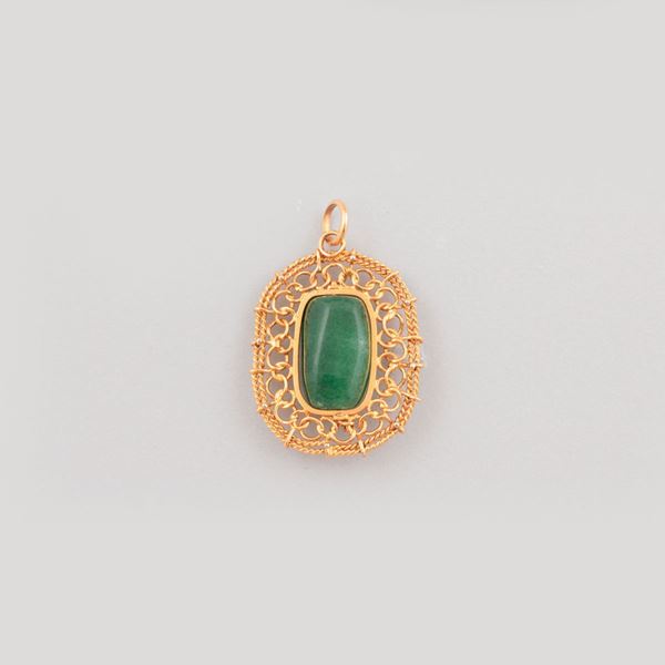 QUARTZ AND GOLD PENDANT  - Auction JEWELERY, WATCHES AND SILVER - Casa d'Aste International Art Sale