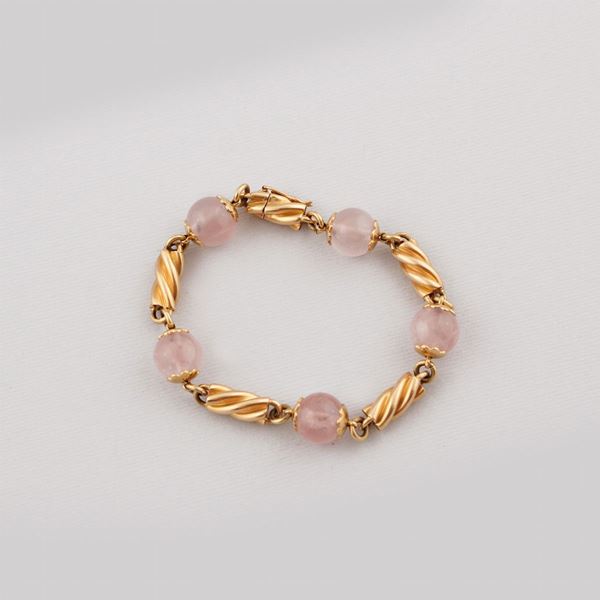 QUARTZ AND GOLD BRACELET