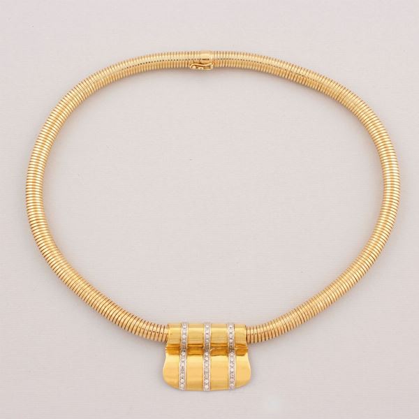DIAMOND AND GOLD NECKLACE  - Auction JEWELERY, WATCHES AND SILVER - Casa d'Aste International Art Sale