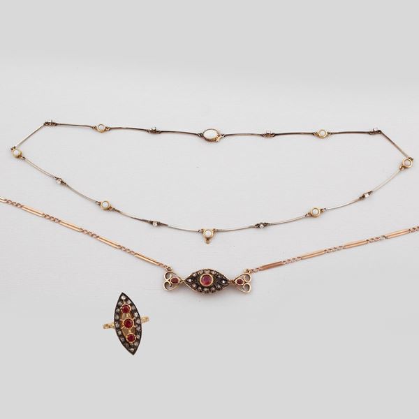 OPAL, DIAMOND, RUBY, SILVER AND GOLD LOT