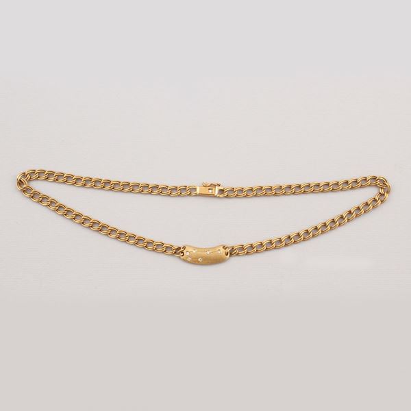 DIAMOND AND GOLD NECKLACE  - Auction JEWELERY, WATCHES AND SILVER - Casa d'Aste International Art Sale
