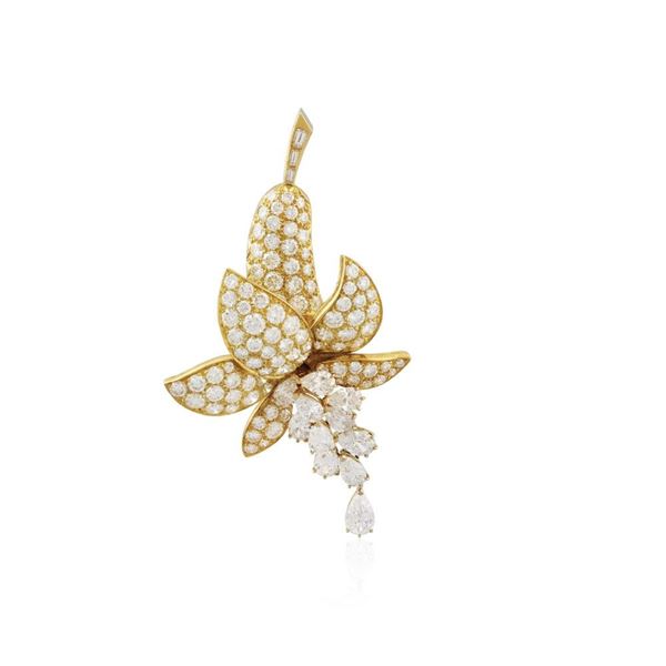 Pederzani - DIAMOND AND GOLD BROOCH
