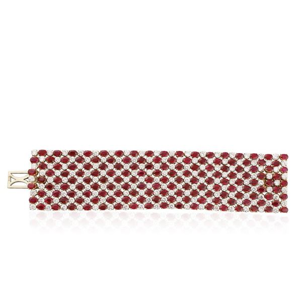 Pederzani - MYANMAR RUBY, DIAMOND AND GOLD BRACELET