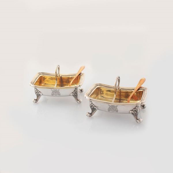 COPPIA DI SALIERE  - Asta Asta a Tempo Gioielli, Orologi e Argenti - Casa d'Aste International Art Sale