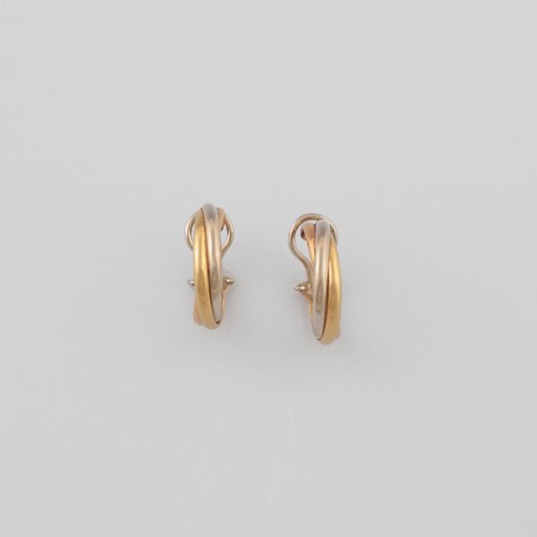 Cartier : 18KT GOLD EARRINGS  - Auction Timed Auction Jewelery , Watches and Silver - Casa d'Aste International Art Sale