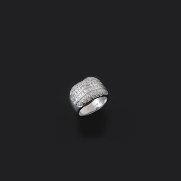 18KT GOLD, DIAMONDS RING  - Auction Timed Auction Jewelery , Watches and Silver - Casa d'Aste International Art Sale