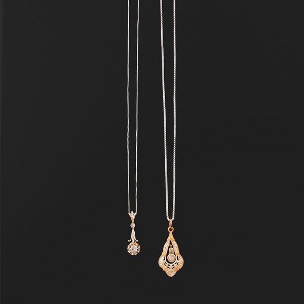 DUE CATENINE  - Asta Asta a Tempo Gioielli, Orologi e Argenti - Casa d'Aste International Art Sale